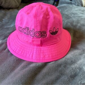 Adidas neon Pink Bucket Hat